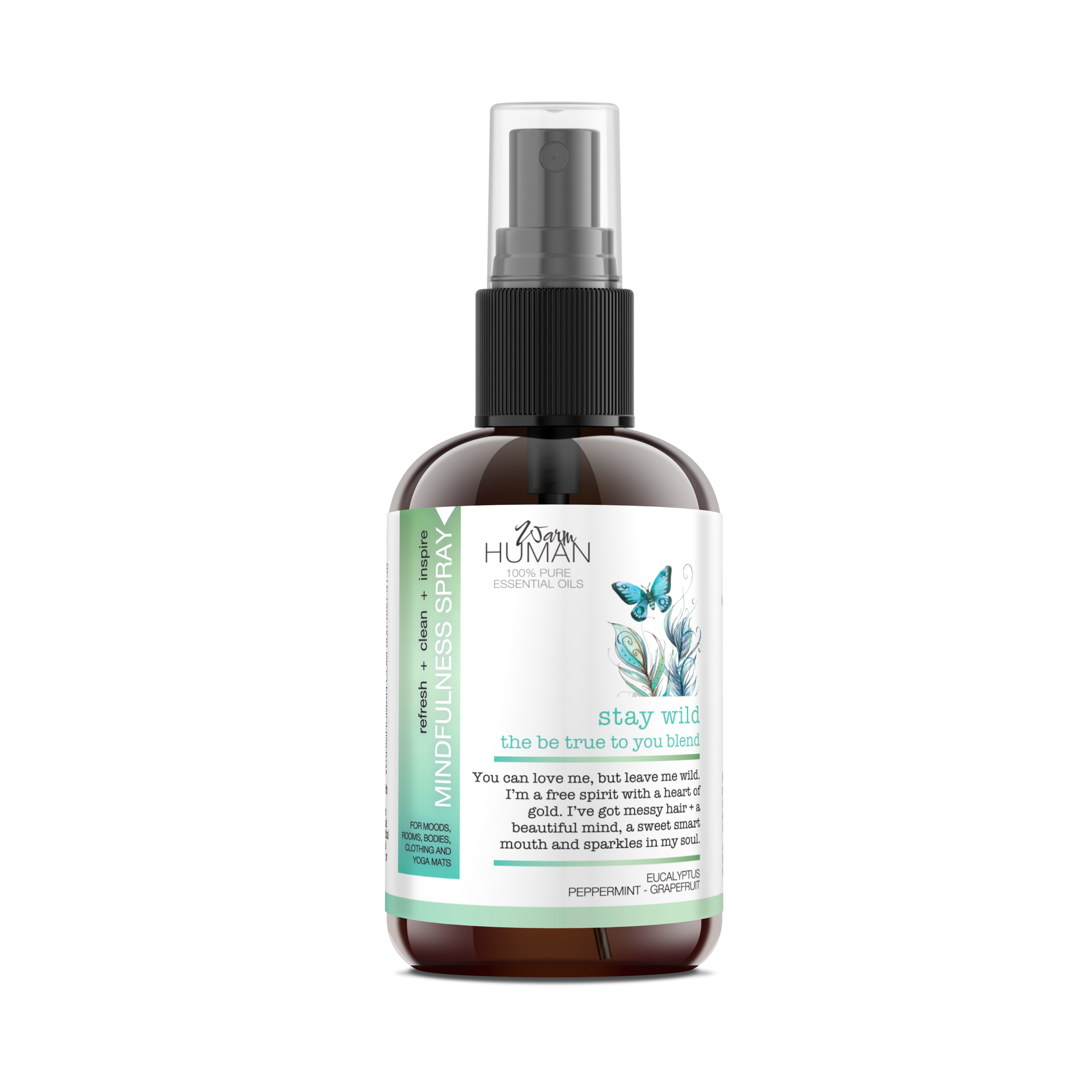Stay Wild Mindfulness Spray – Peppermint, Eucalyptus & Grapefruit – 4 oz