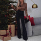 Hip-lift And Belly Shaping High Waist Flared Pants Trousers For Women - Zewss