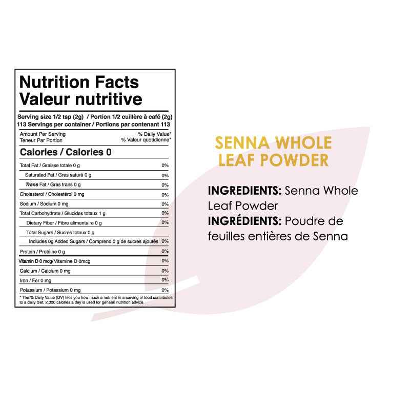 Natural Senna Herb Powder, (8 Oz-227 gm)