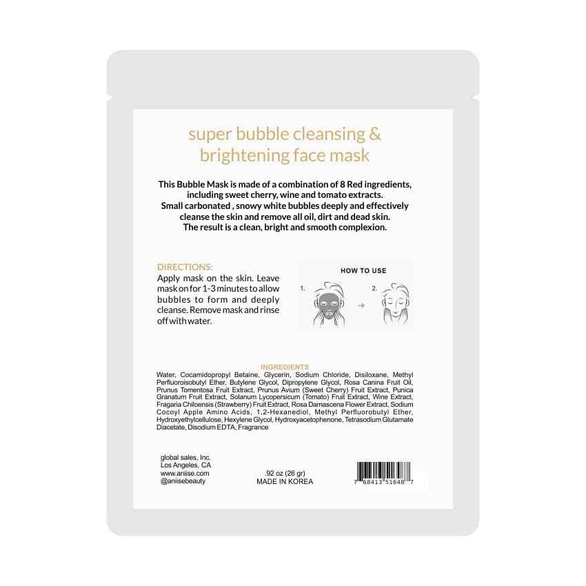 Super Bubble Cleansing and Illuminating Face sheet mask
